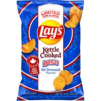 Lay's Kettle Cooked Potato Chips All Dressed Flavored 8 Oz