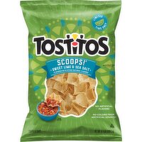 Tostitos Scoops Tortilla Chips Sweet Lime & Sea Salt 9 1/2 Oz