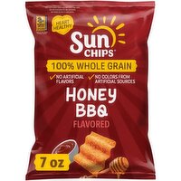 SunChips Whole Grain Snacks Honey BBQ Flavored 7 Oz