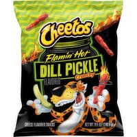 Cheetos Crunchy Cheese Flavored Snacks Flamin' Hot Dill Pickle 8 1/2 Oz