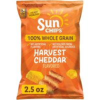 SunChips Whole Grain Snacks Harvest Cheddar Flavored 2 1/2 Oz
