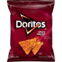 Doritos Tortilla Chips Spicy Nacho Flavored 2 5/8 Oz