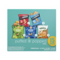 Frito Lay Snacks Puffed & Popped Mix Variety Packs 9 3/4 Oz, 15 Count