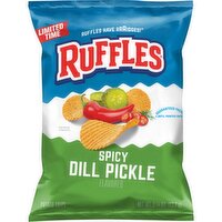 Ruffles Potato Chips Spicy Dill Pickle Flavored 2 1/4 Oz