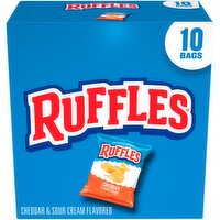 Ruffles Potato Chips Cheddar & Sour Cream Flavored 1 Oz, 10 Count