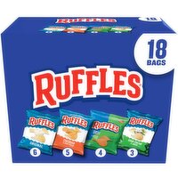 Ruffles Potato Chips Variety Pack 1 Oz, 18 Count