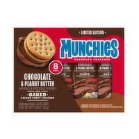 Munchies Sandwich Crackers Chocolate & Peanut Butter 1.42 Oz, 8 Count