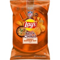 Lay's Kettle Cooked Potato Chips Cheesy Buffalo Dip Flavored 8 Oz
