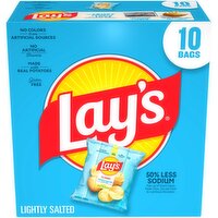 Lay's Potato Chips Lightly Salted Classic 1 Oz X 10
