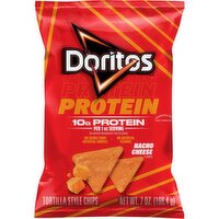 Doritos Protein Tortilla Style Chips Nacho Cheese Flavored 7 Oz