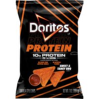 Doritos Protein Tortilla Style Chips Sweet & Tangy BBQ Flavored 7 Oz