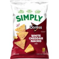 Doritos Simply Tortilla Chips White Cheddar Nacho, 5 1/2 Oz