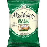 Miss Vickie's Kettle Cooked Potato Chips Sour Cream Herb & Onion 7 1/2 Oz