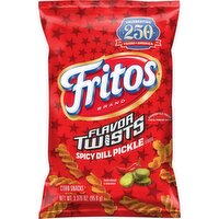 Fritos Flavor Twists Corn Snacks Spicy Dill Pickle Flavored, 3.375 Oz