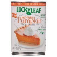 Lucky Leaf 100% Pure Pumpkin, 15 oz, 15 Ounce