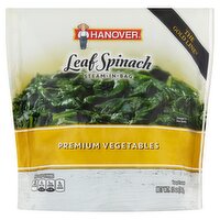 Hanover Steam-In-Bag Leaf Spinach Premium Vegetables, 12 oz, 12 Ounce