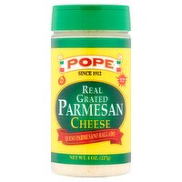 Pope Real Grated Parmesan Cheese, 8 oz