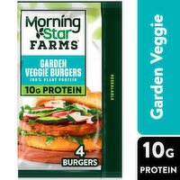 MorningStar Farms Garden Vegan Burgers, 4 count, 9.5 oz