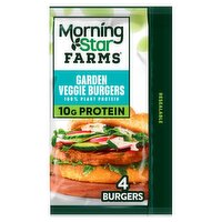 MorningStar Farms Garden Vegan Burgers, 4 count, 9.5 oz