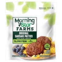 MorningStar Farms Original Vegan Sausage Patties, 6 count, 8 oz, 8 Ounce