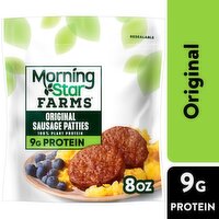 MorningStar Farms Original Vegan Sausage Patties, 6 count, 8 oz, 8 Ounce