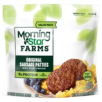 MorningStar Farms Original Vegan Sausage Patties Value Pack, 12 count, 16 oz