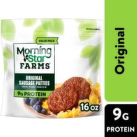 MorningStar Farms Original Vegan Sausage Patties Value Pack, 12 count, 16 oz, 16 Ounce