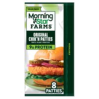 MorningStar Farms Original Chik'n Vegan Patties Value Pack, 8 count, 20 oz