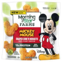 MorningStar Farms Mickey Mouse Shaped Chik'n Vegan Nuggets, 13.5 oz, 13.5 Ounce