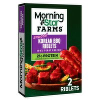 Morning Star Farms Sauced Korean BBQ Vegan Riblets, 2 count, 10 oz