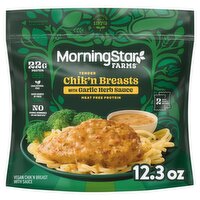 Kellogg's MorningStar Farms Tender Vegan Chik'n Breasts with Garlic Herb Sauce, 12.3 oz