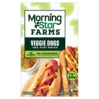 MorningStar Farms Veggie Vegan Dogs, 6 count, 8.4 oz, 8.4 Ounce