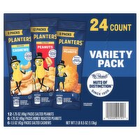 Planters Cashews and Peanuts Variety Pack, 24 count, 2 lb 8.5 oz