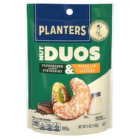 Planters Peppercorn Flavored Pistachios & Parmesan Flavored Cashews Nut Duos, 5 oz