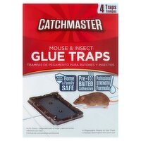 Catchmaster Mouse & Insect Glue Traps, 4 count, 4 Each