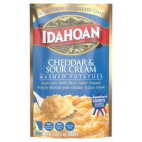 Idahoan Cheddar & Sour Cream Mashed Potatoes, 4 oz, 4 Ounce