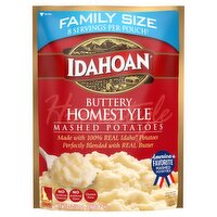 Idahoan Buttery Homestyle Mashed Potatoes Family Size, 8 oz, 8 Ounce