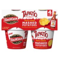 Idahoan Tapatío Hot Sauce Flavored Triple Cheese Mashed Potatoes, 1.5 oz, 4 count