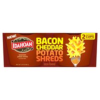 Idahoan Bacon Cheddar Flavored Potato Shreds, 2 count, 3.4 oz