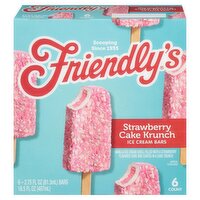 Friendly's Strawberry Cake Krunch Ice Cream Bars, 2.75 fl oz, 6 count