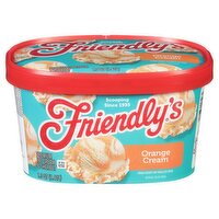 Friendly's Orange Cream Premium Ice Cream & Sherbet, 1.5 qt