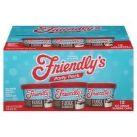 Friendly's Fudge Ice Cream Sundae Cups Party Pack, 6 fl oz, 12 count