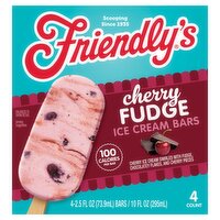 Friendly's Cherry Fudge Ice Cream Bars, 2.5 fl oz, 4 count