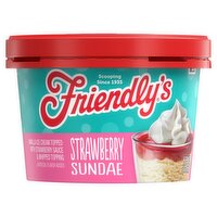 Friendly's Strawberry Sundae with Vanilla Ice Cream, Strawberry Sauce & Whipped Topping, 6 fl oz