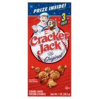 Cracker Jack The Original Caramel Coated Popcorn & Peanuts, 3 count, 1 oz, 3 Ounce