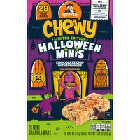 Quaker Chewy Halloween Minis Mini Granola Bars Chocolate Chip 0.49 Oz, 28 Count