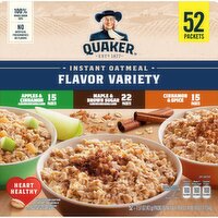 Quaker Instant Oatmeal Flavor Variety 1.51 Oz, 52 Count, 78.8 Ounce