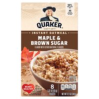 Quaker Maple & Brown Sugar Instant Oatmeal, 1.51 oz, 8 count, 12.1 Ounce