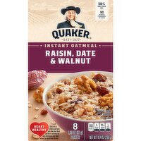 Quaker Instant Oatmeal Raisin Date & Walnut 1.30 Oz 8 Count