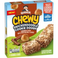 Quaker Chewy Granola Bars Snickerdoodle Cookie Dough Cinnamon 0.84 Oz, 8 Count, 6.72 Ounce